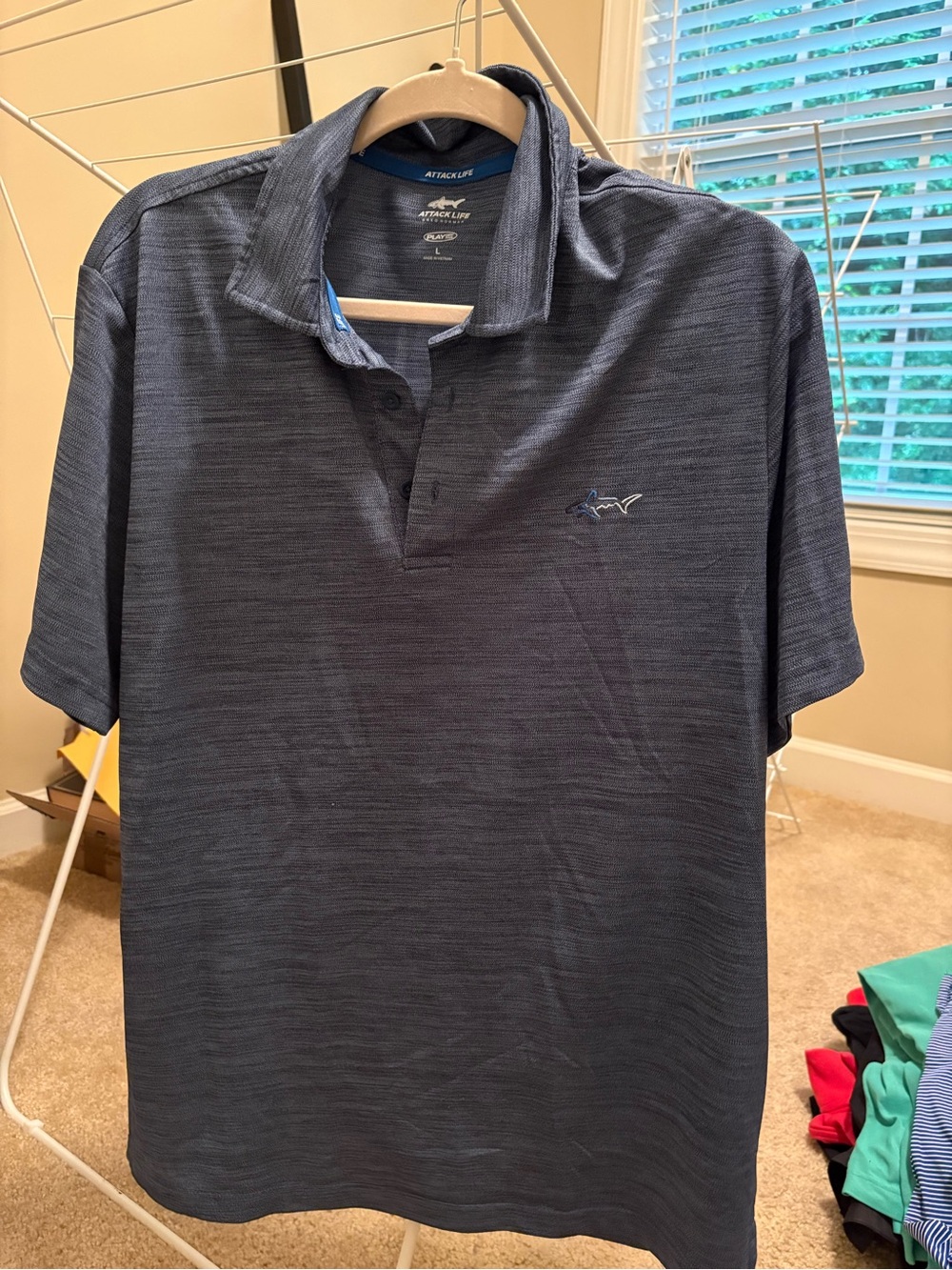 Men’s Navy Heathered Polo Shirt